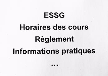 ESSG - Information pour personnes en formation