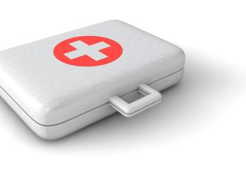Une image de mallette avec le logo des urgences pharmaceutiques