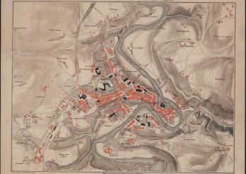 Plan de la ville de Fribourg, 1881. BCU, CAPL M-29 (Glasson 123). BCU Fribourg