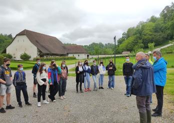 Visite de l’Abbaye d’Hauterive par les élèves du CO de Düdingen, le 7 juin 2021
