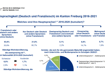 Infografik: Zweisprachigkeit im Kanton Freiburg 
