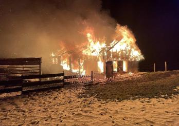 Incendie d’une maison à Le Châtelard-près-Romont