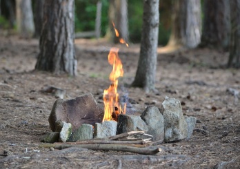 Faire un feu en forêt
