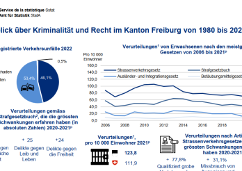 Überblick über Kriminalität und Recht im Kanton Freiburg, 1980 bis 2022 