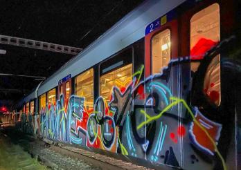 Graffitis CFF Romont