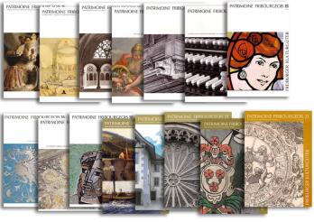 Couvertures des 15 dernières éditions de "Patrimoine fribourgeois"