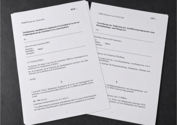 Verordnung zur Änderung des Reglements zum RPBG