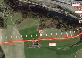 Projektplan des Chrummatt-Tunnels in Flamatt
