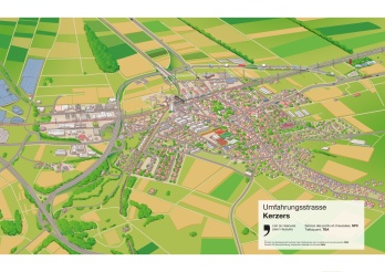Projekt der Umfahrungsstrasse von Kerzers