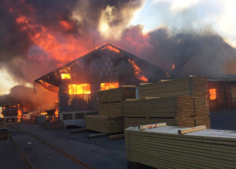 incendie scierie Bulle