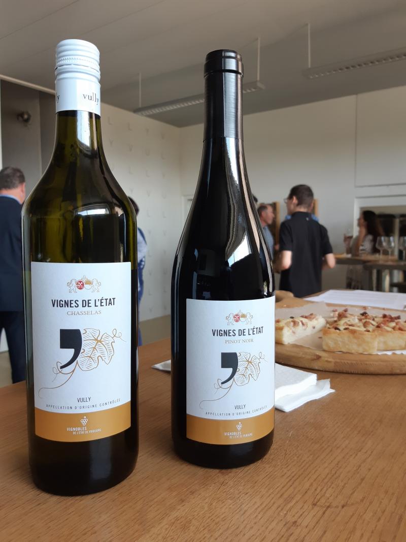 Pinot noir et chasselas 2017 de l'Etat de Fribourg, vinifiés par le Cru de l'Hôpital