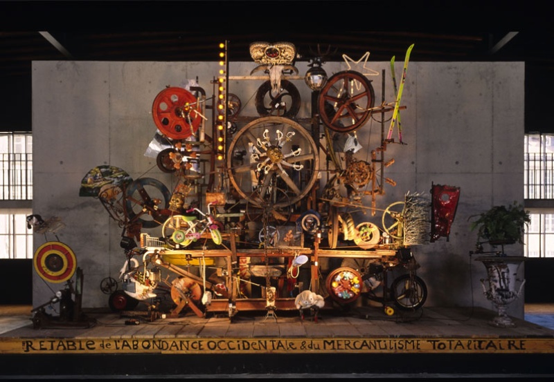 Jean Tinguely, Retable de l'Abondance occidentale et du Mercantilisme totalitaire, 1989
