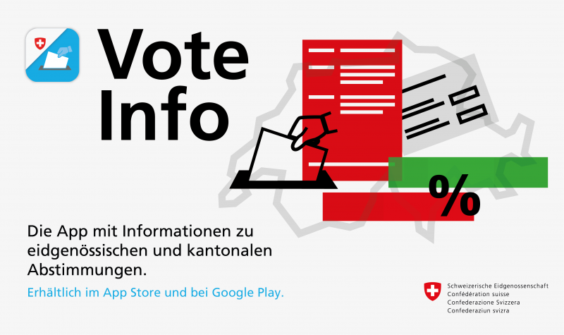 Die App VoteInfo ist im App Store und bei Google Play erhältlich