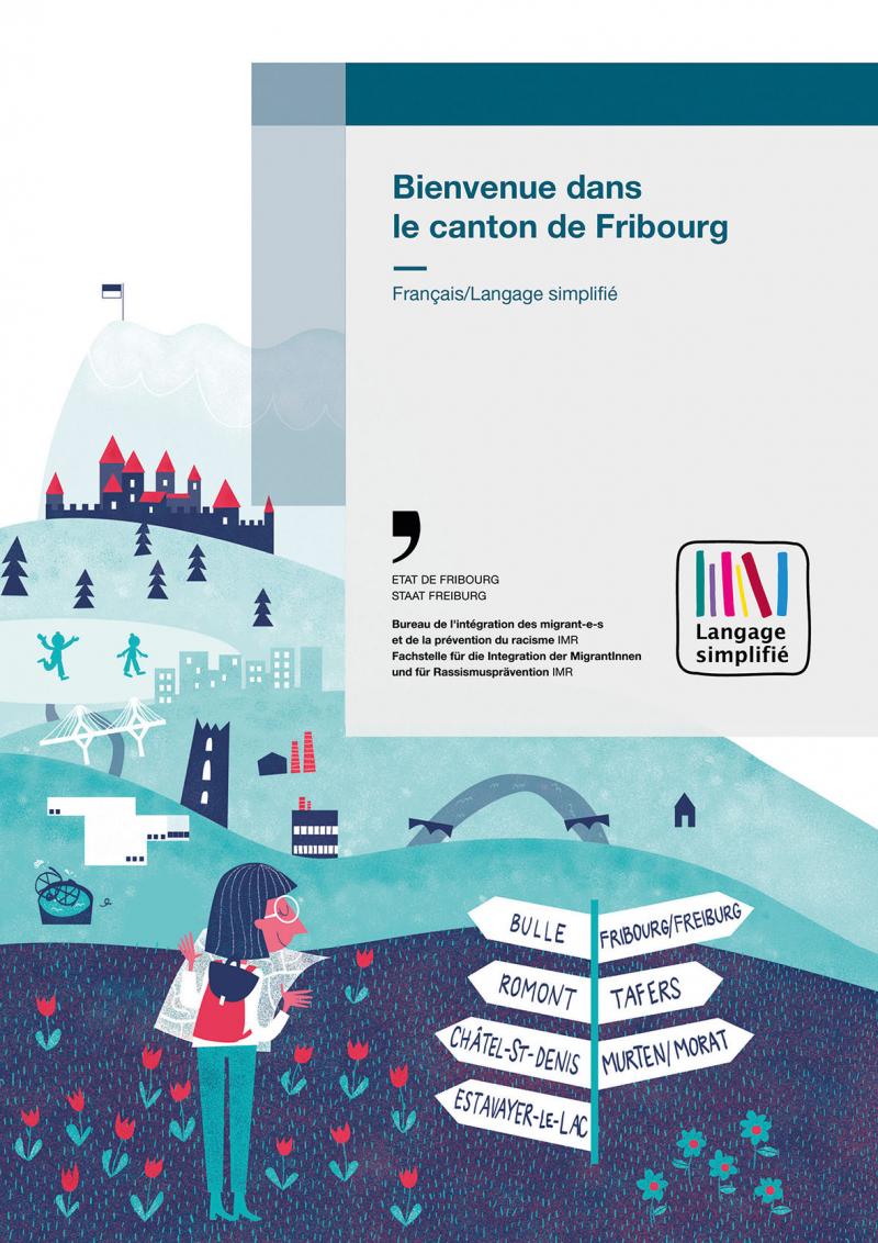 La brochure Bienvenue dans le canton de Fribourg en langage simplifié