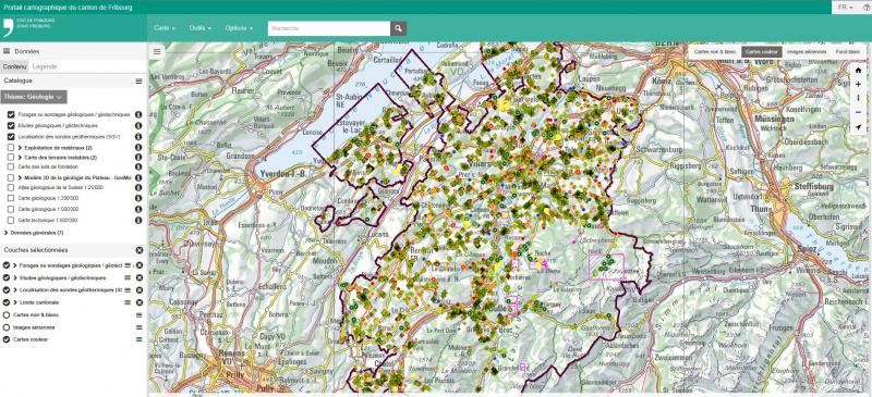 GIS-Daten zur Geologie des Kantons für die Online-Karten