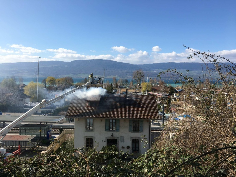 Incendie gare Cheyres