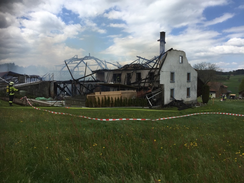 Brand eines Bauernhauses in Alterswil