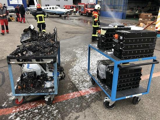 Des batteries en feu à l’aérodrome d’Ecuvillens