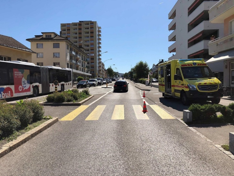 Piéton renversé par une automobile à Bulle