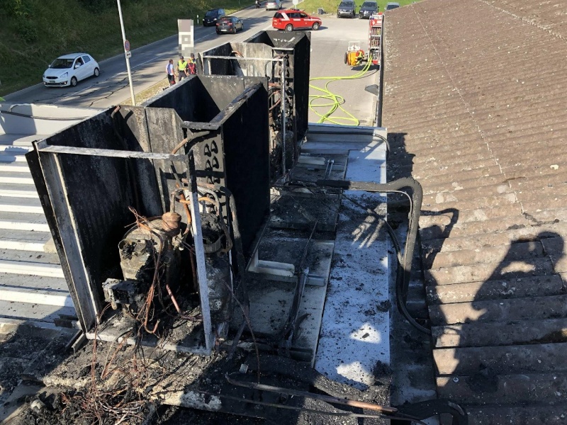 Incendie climatiseurs Romont