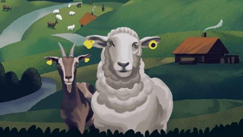 L'image montre une chèvre et un mouton
