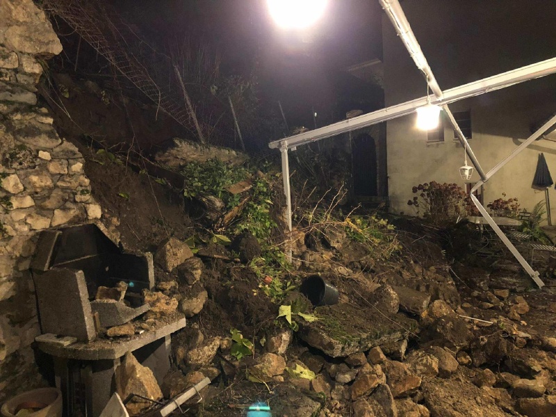 Effondrement d’un mur de soutènement à Estavayer-le-Lac