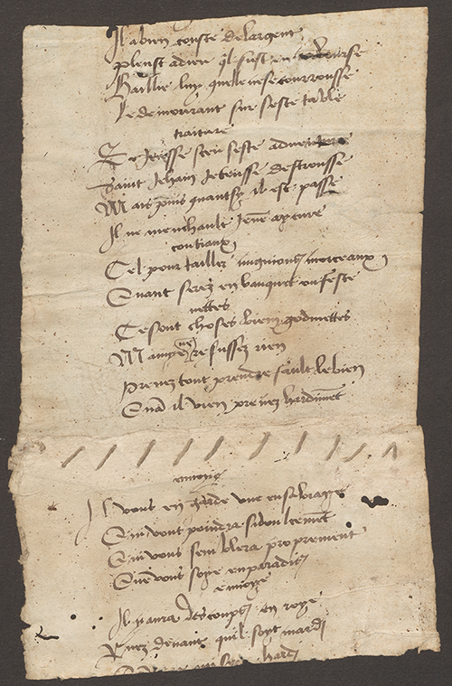 Fragment d'un manuscrit d'une farce aux AEF