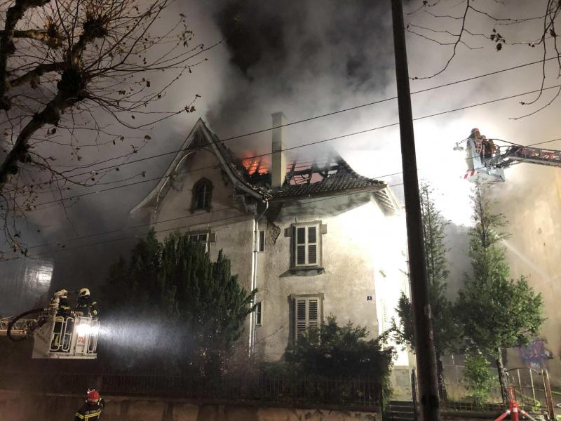 Incendie d'un bâtiment inhabité en ville de Fribourg