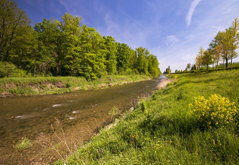 Die Broye in Villeneuve