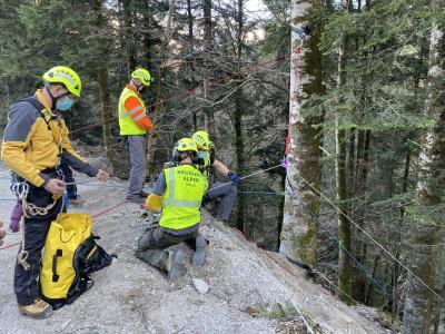 Sauvetage de trois amateurs de canyoning dans les Gorges de l’Evi à Albeuve / Canyoning-Rettung in der Evi-Schlucht bei Albeuve