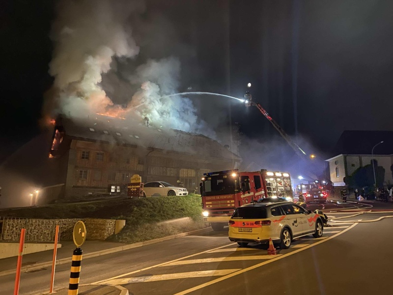 Incendie d’une ferme rénovée à Vuisternens-en-Ogoz / Brand eines renovierten Bauerhauses in Vuisternens-en-Ogoz