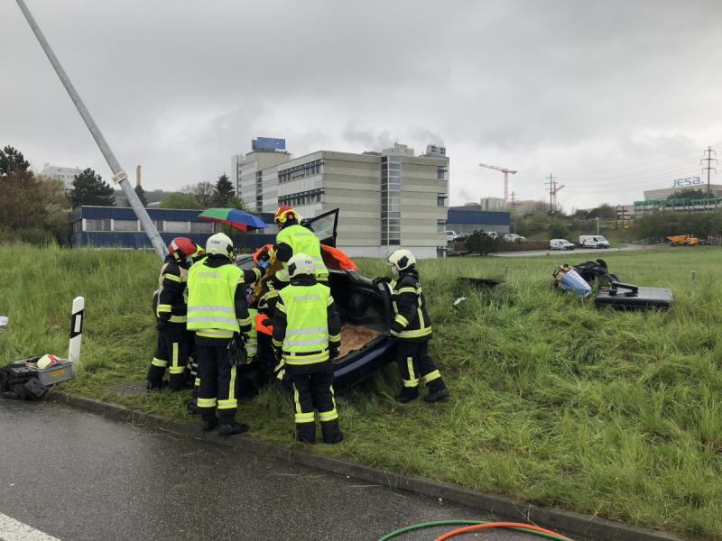 Accident de la circulation avec une personne blessée à Villars-sur-Glâne / Verkehrsunfall mit einer verletzten Person in Villars-sur-Glâne