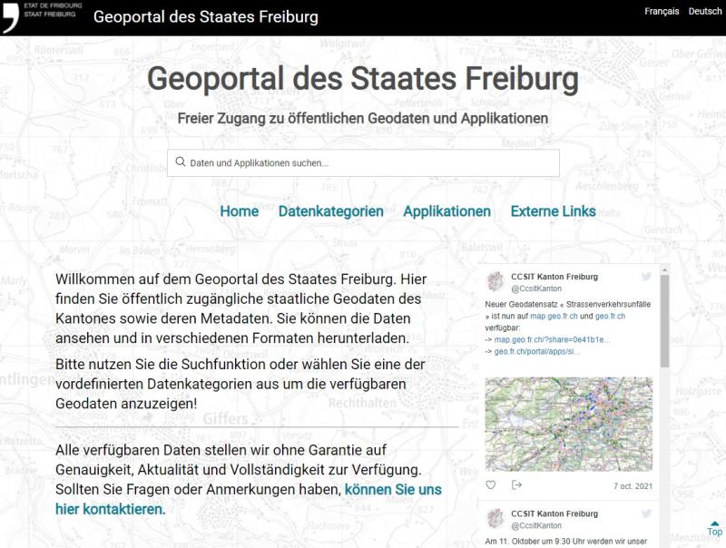Homepage Geoportal