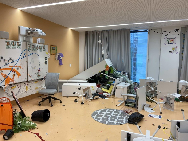 L’école de la Vignettaz à Fribourg saccagée / Die Vignettaz-Schule in Freiburg verwüstet