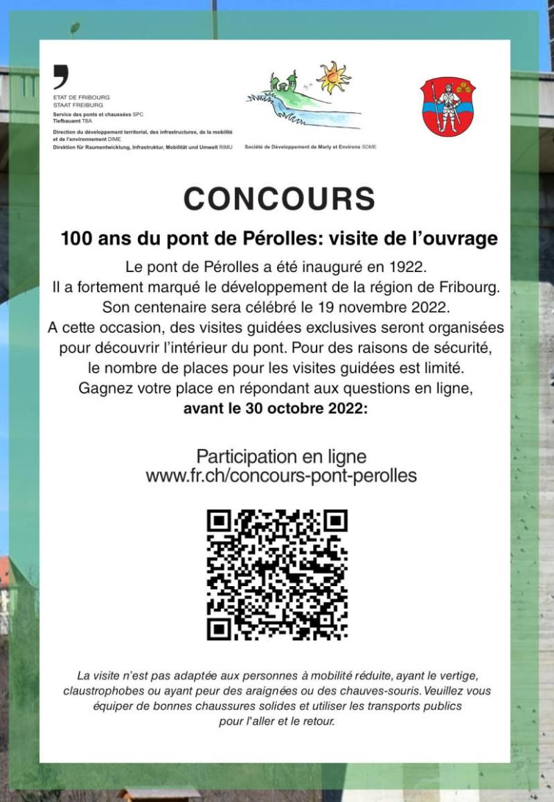 Annonce concours pont Pérolles