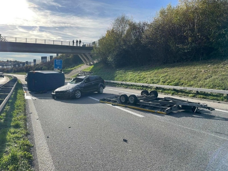 Accident sur la A12 à Matran