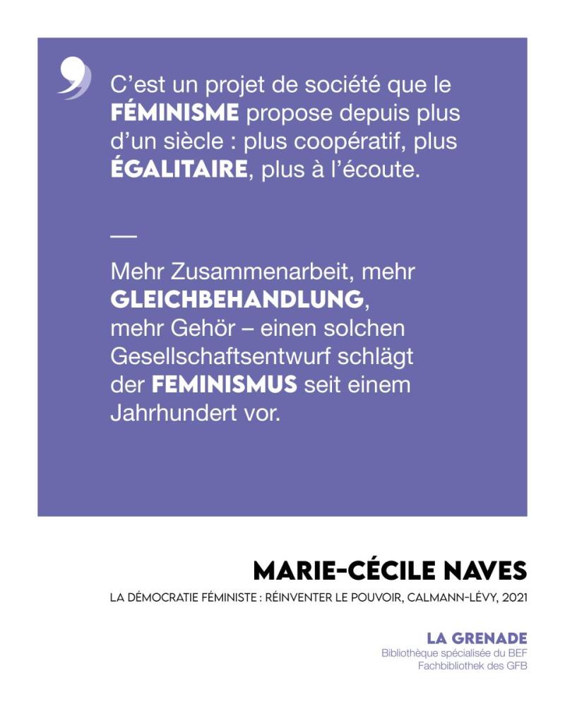 Bibliothèque du BEF - citation de Marie-Cécile Naves