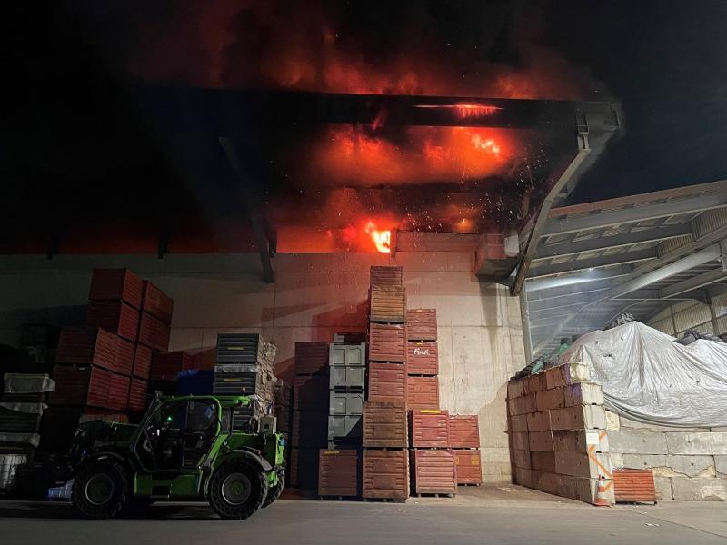 Brandausbruch in einer Recycling-Anlage in Cressier/FR