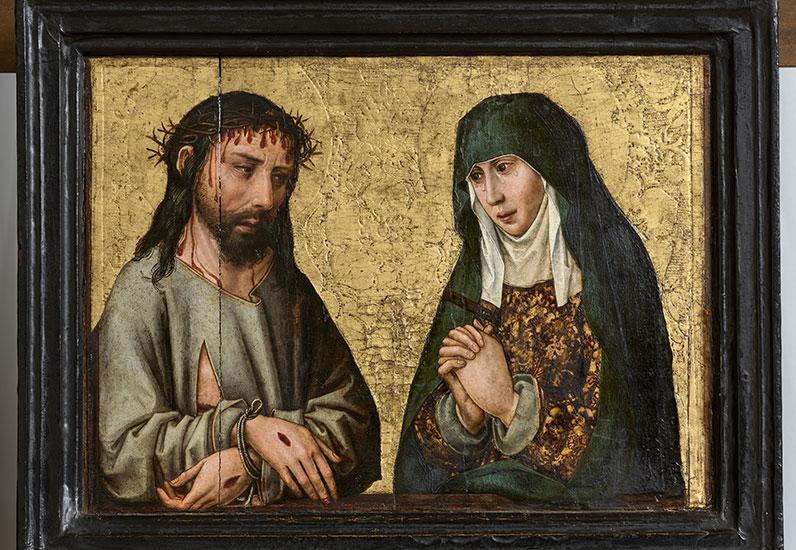 Vierge en prière devant un Christ de douleurs, dernier  tiers du XVe siècle