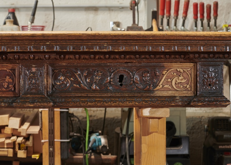 Bureau en cours de restauration
