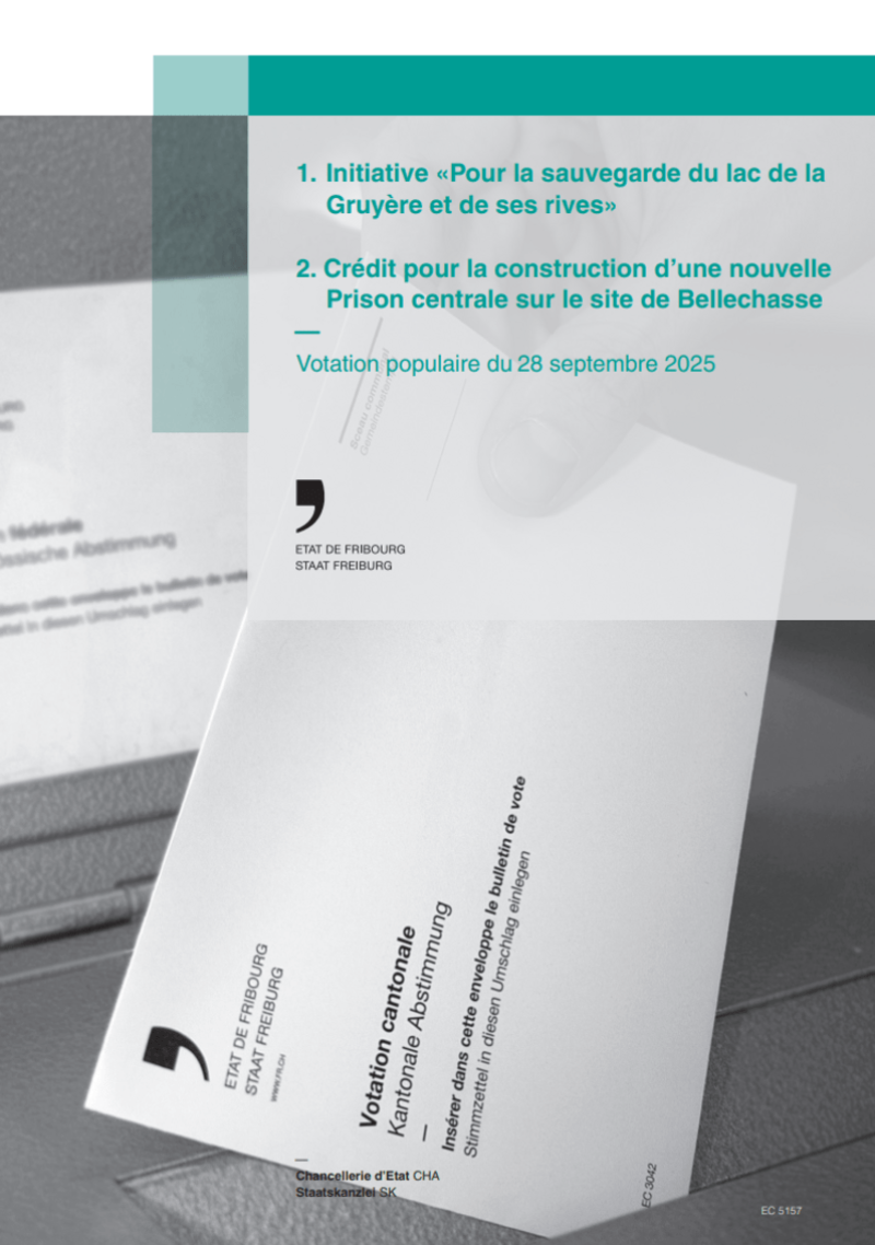 Votations cantonales : Crédit pour la construction d'une nouvelle Prison centrale et Initiative Les Laviaux