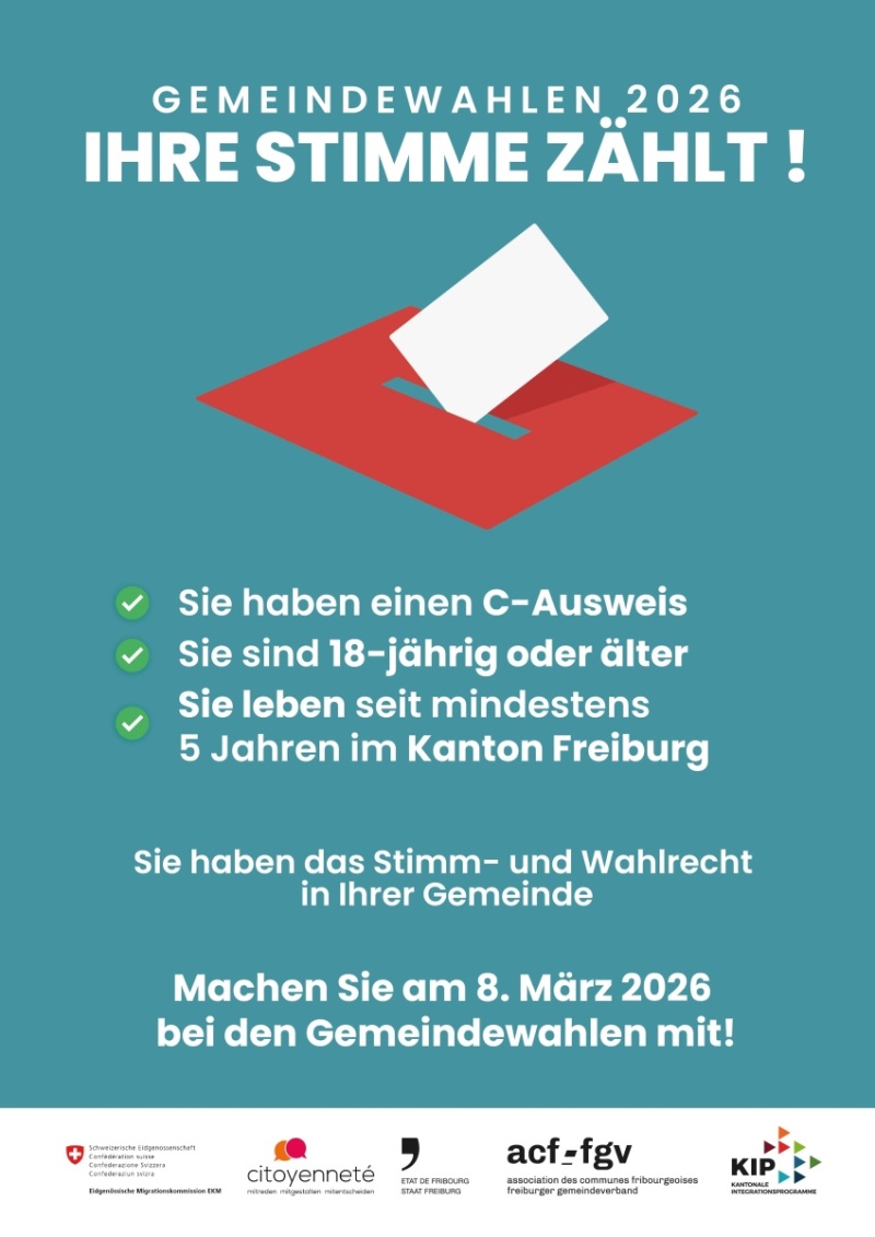 Plakat Gemeindewahlen 2026