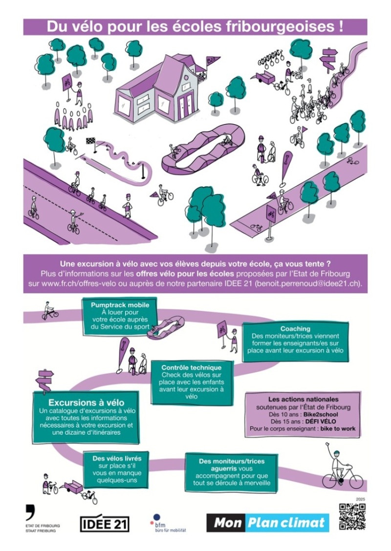 Du vélo pour les écoles fribourgeoises