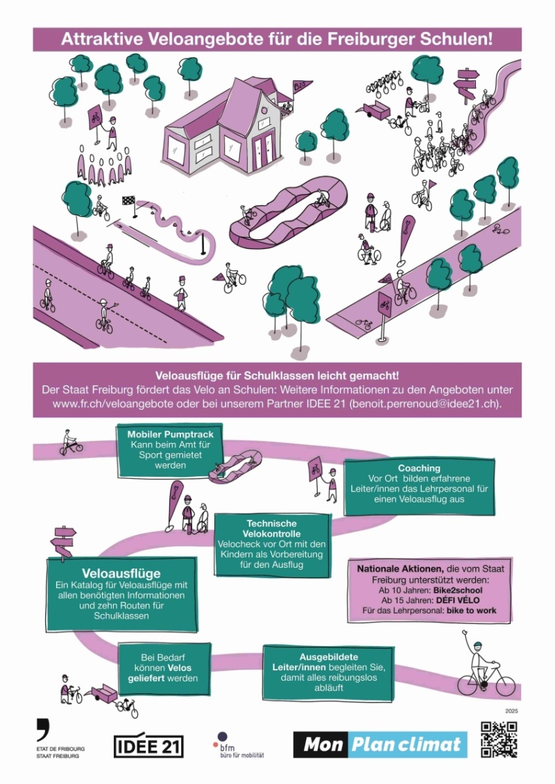 Attraktive Veloangebote für die Freiburger Schulen