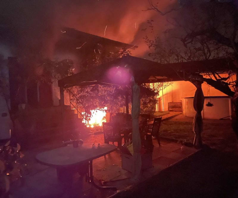 Incendie d'une villa à Misery