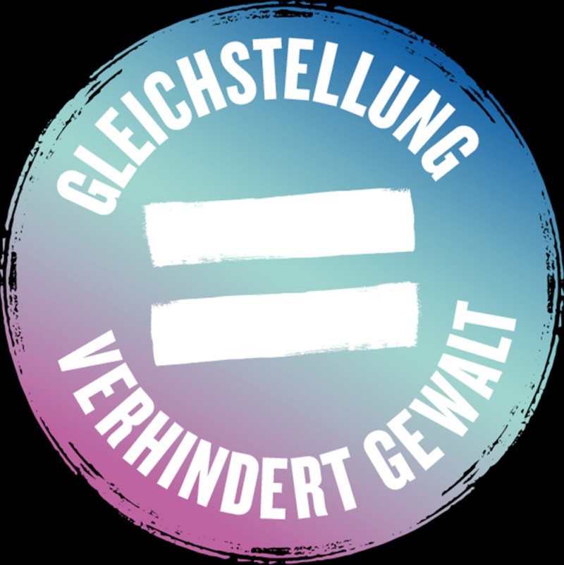 Gewalt verhindert Gewalt -Logo der nationalen Kampagne des Eidgenössisches Büro für die Gleichstellung von Frau und Mann