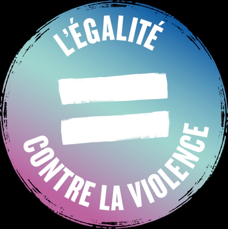 L'égalité contre la violence - Logo de la campagne nationale du Bureau fédéral de l'égalité entre femmes et hommes