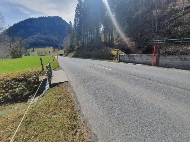 Fahrbahn Charmey-Jaun