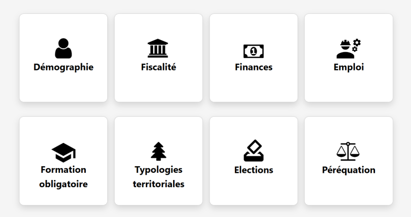 Portrait des communes - nouvel outil en ligne 