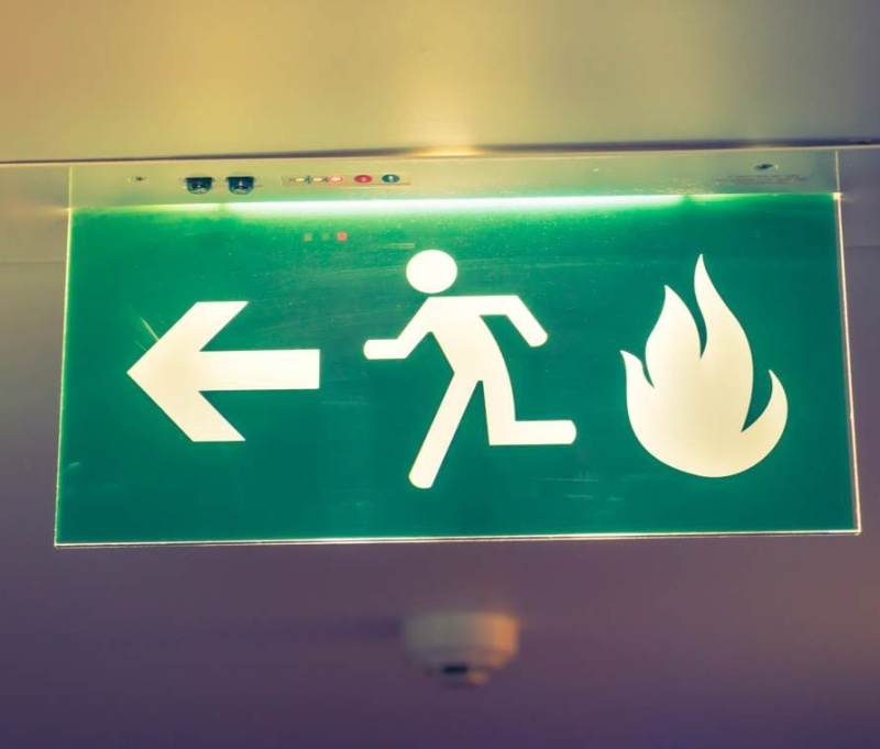 Bild des Notausgangs